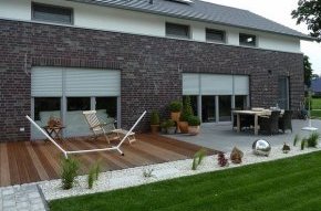 backyard landscaping ideas modern house exterior design wooden deck