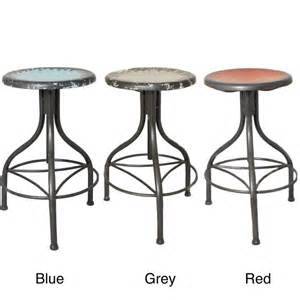 blue garden stool #1: Vintage Metal Bar Stools
