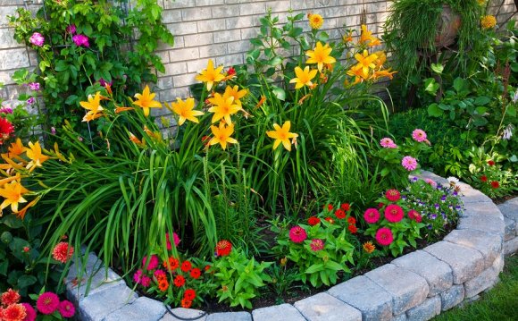 Flower Beds in front of house