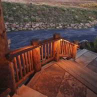 rope lights under bottom deck rail create night lighting,  deck design inspirational ideas