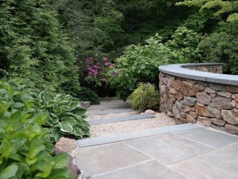 Stone And Gravel Steps Johnsen Landscapes & Pools Mount Kisco, NY