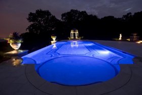 Swimming pool night lighting